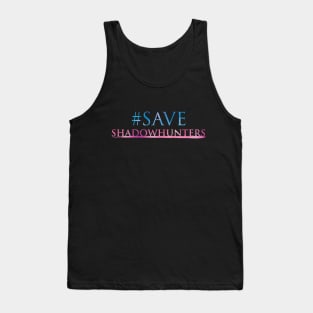 Save Shadowhunters logo (pink and blue watercolour) / The Mortal Instruments - Clary, Alec, Jace, Izzy, Magnus - Malec - Parabatai - rune Tank Top